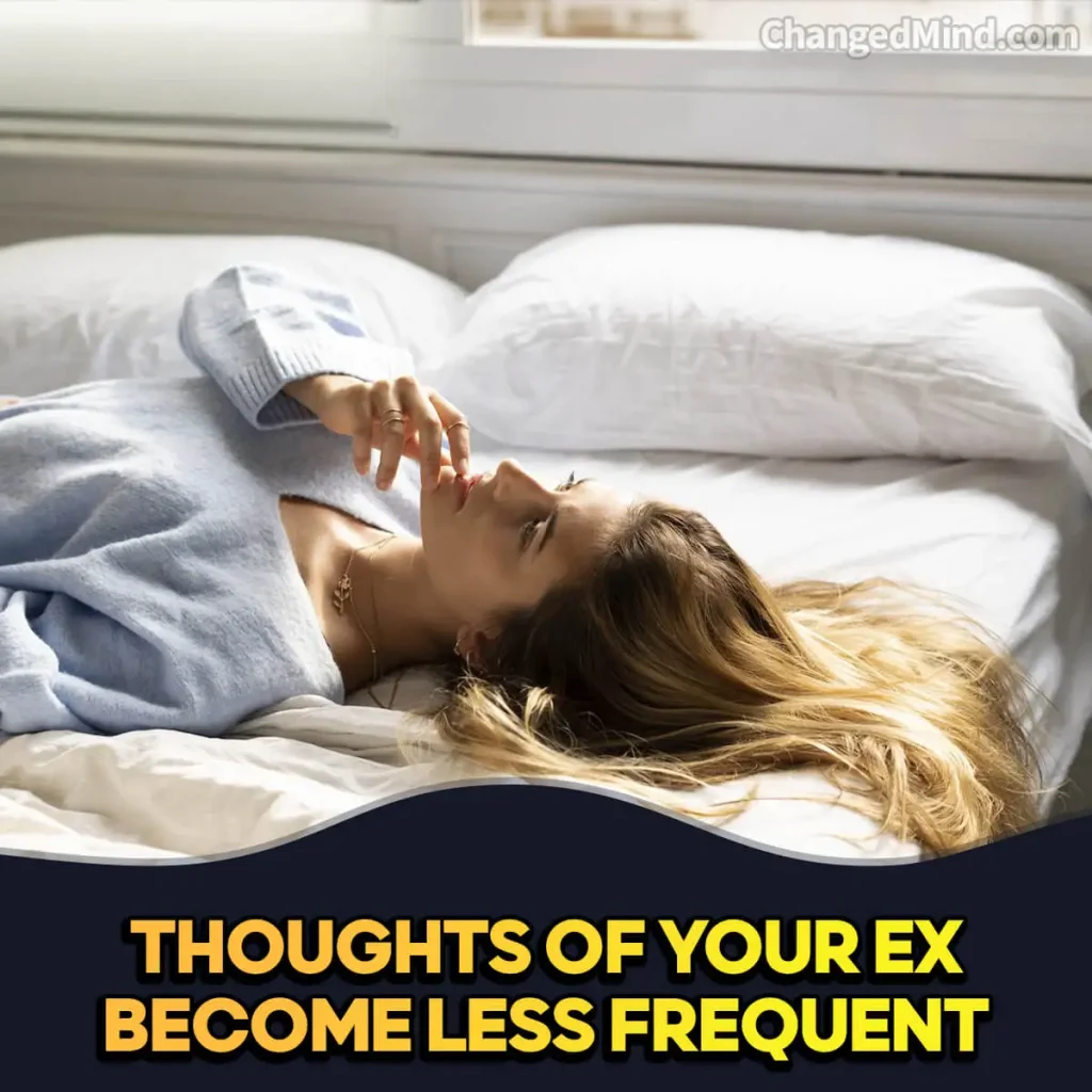 Signs The No Contact Rule Is Working: Dreams or thoughts of your ex become less frequent