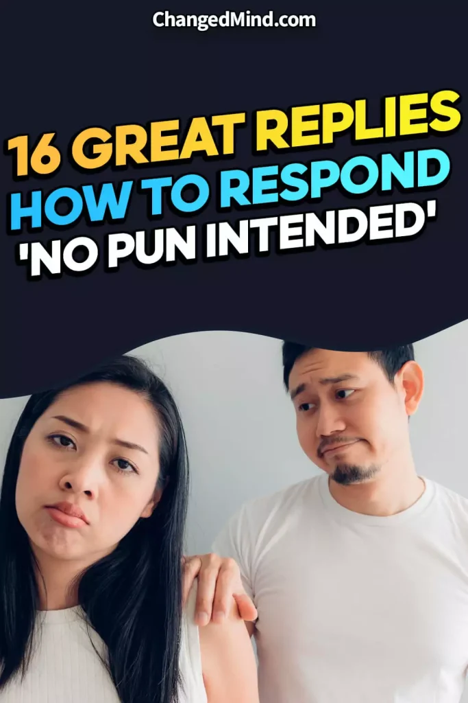 How to Respond to 'No Pun Intended'