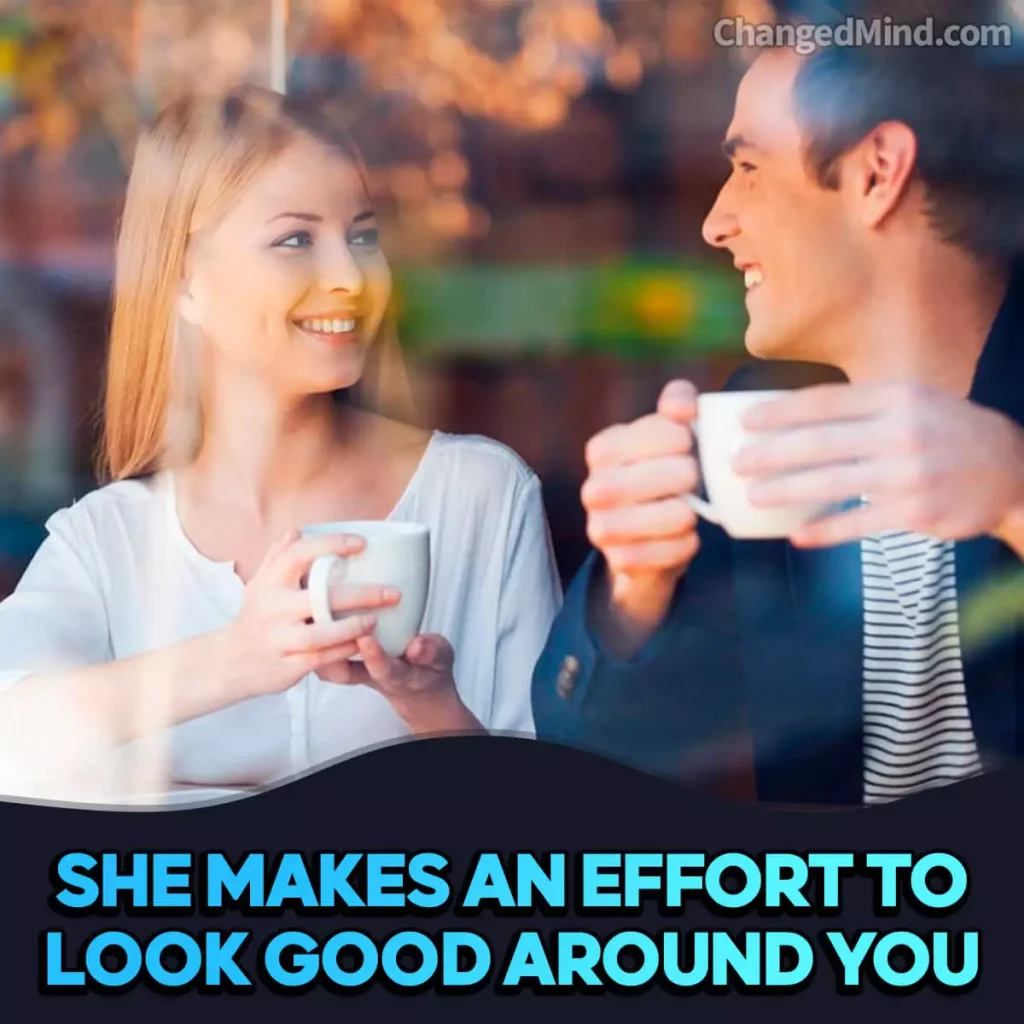 Signs She Regrets Losing You She makes an effort to look good around you